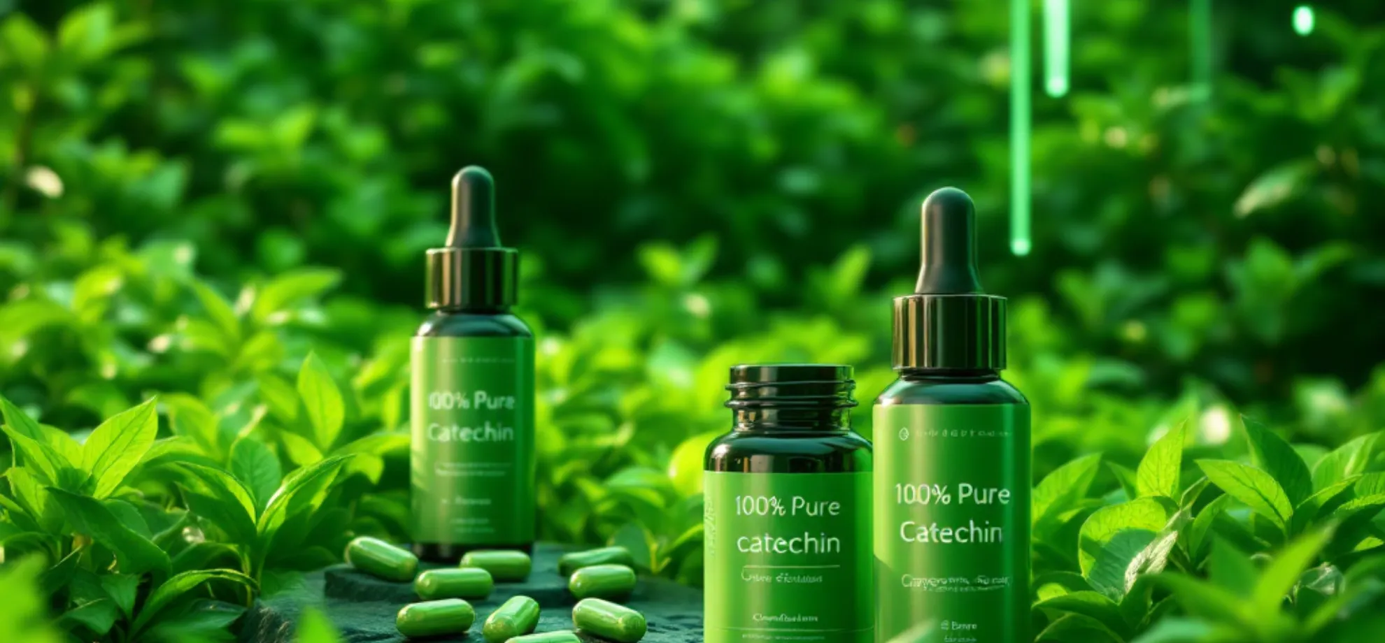 Green Tea Leaves Background